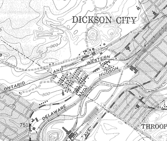 map of dickson city pa O W Dickson City map of dickson city pa